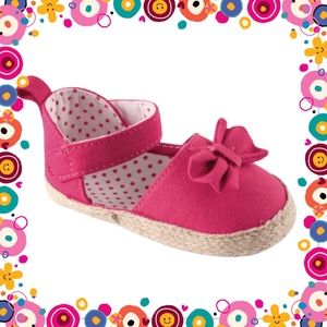 💕New💕6-12M💕Pink Baby Bow Shoes💕